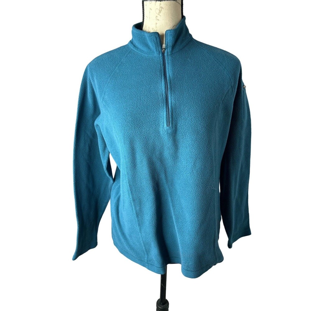LL Bean Sweater Women’s M Blue 1/4 Zip‎ Pullover Item 247229, Zip Half Pocket